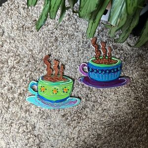 Adorable handmade coffee cups  two great condition